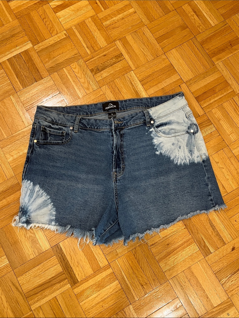 Jordache Bleached Denim Cutoff Shorts – Size 16